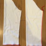 9-1 ロックミシン後縫い代は後ろ高へ